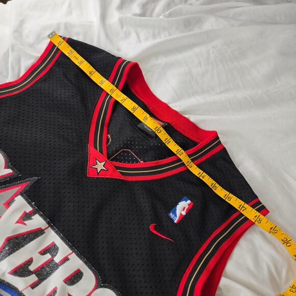 Nike NBA Rare "Jester" Jersey Throwback Allen Iverson 3 Sixers S length +2 black - Picture 9 of 11